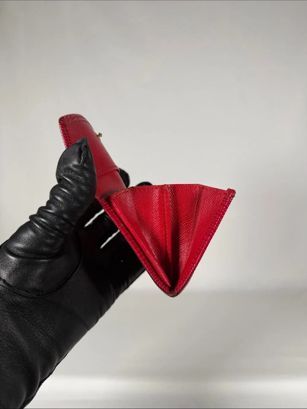 Authentic Louis Vuitton Red Epi Leather Card Wallet